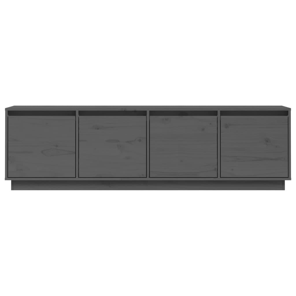 Tv-bord 156x37x45 cm massivt fyrretræ grå