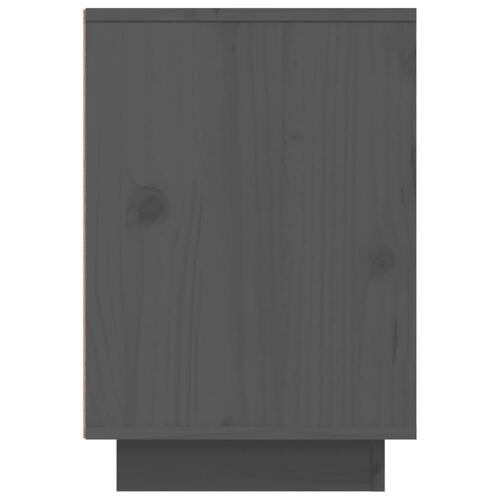 Sengeborde 2 stk. 50x34x50 cm massivt fyrretræ grå
