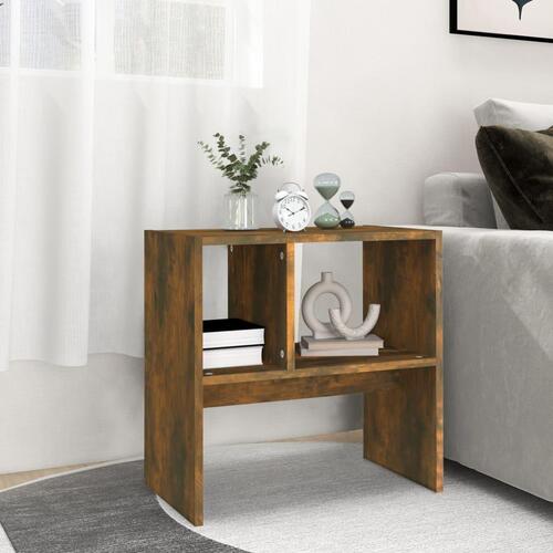 Sidebord 50x30x50 cm konstrueret træ røget egetræsfarve