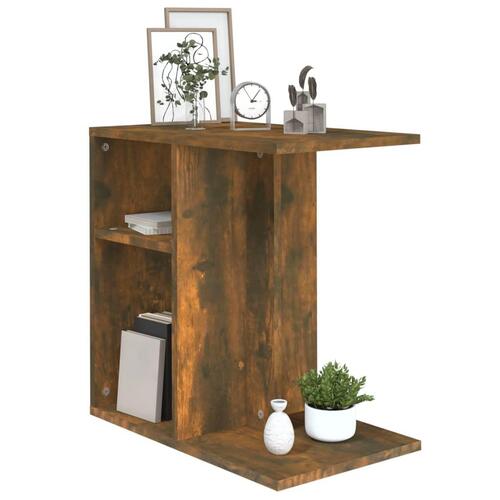 Sidebord 50x30x50 cm konstrueret træ røget egetræsfarve
