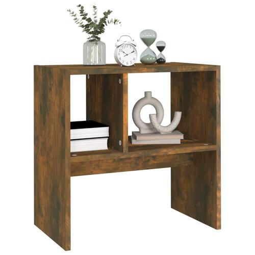 Sidebord 50x30x50 cm konstrueret træ røget egetræsfarve