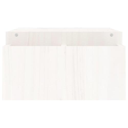 Skærmholder 100x27,5x15 cm massivt fyrretræ hvid