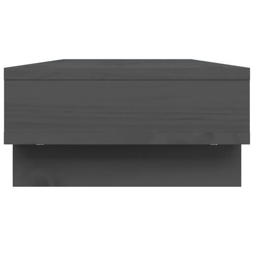 Skærmholder 60x27x14 cm massivt fyrretræ grå
