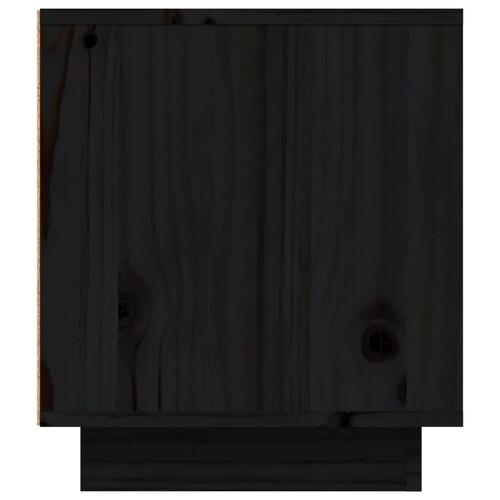 Tv-bord 80x35x40,5 cm massivt fyrretræ sort