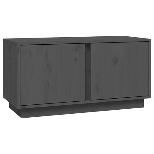 Tv-bord 80x35x40,5 cm massivt fyrretræ grå