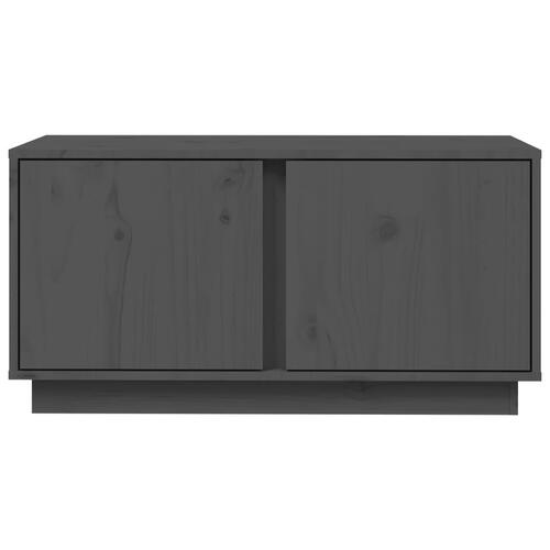 Tv-bord 80x35x40,5 cm massivt fyrretræ grå