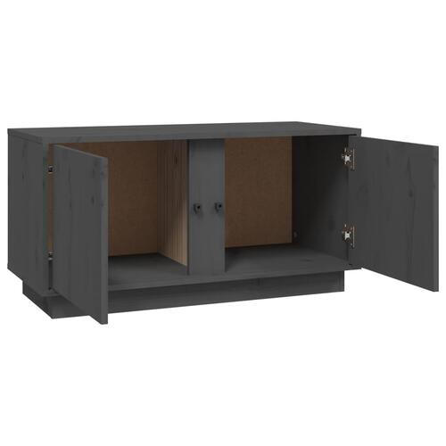 Tv-bord 80x35x40,5 cm massivt fyrretræ grå