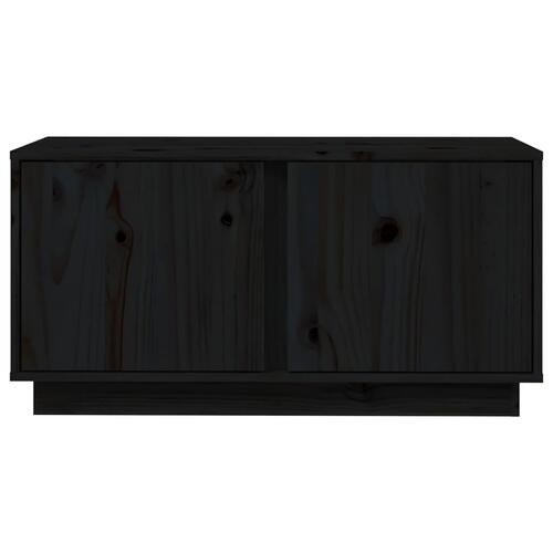 Tv-bord 80x35x40,5 cm massivt fyrretræ sort