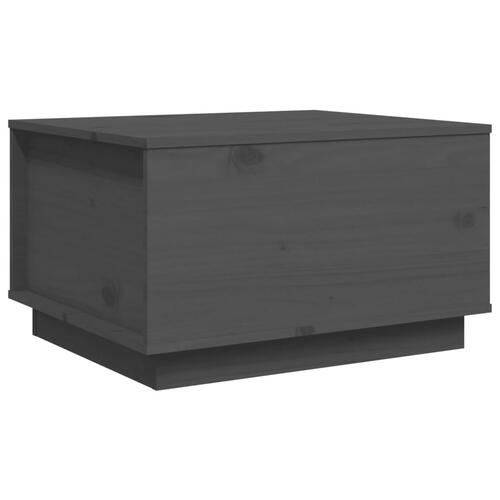 Sofabord 60x50x35 cm massivt fyrretræ grå