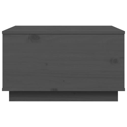 Sofabord 60x50x35 cm massivt fyrretræ grå