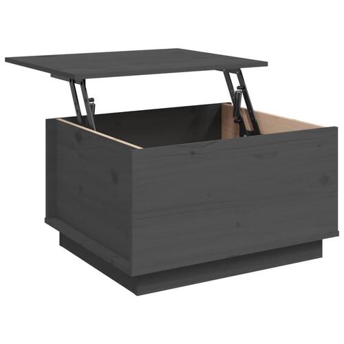 Sofabord 60x50x35 cm massivt fyrretræ grå