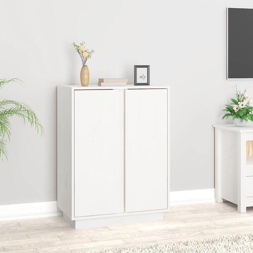 Skænk 60x35x80 cm massivt fyrretræ hvid