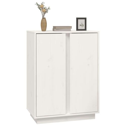 Skænk 60x35x80 cm massivt fyrretræ hvid