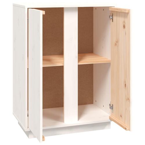 Skænk 60x35x80 cm massivt fyrretræ hvid