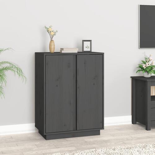 Skænk 60x35x80 cm massivt fyrretræ grå