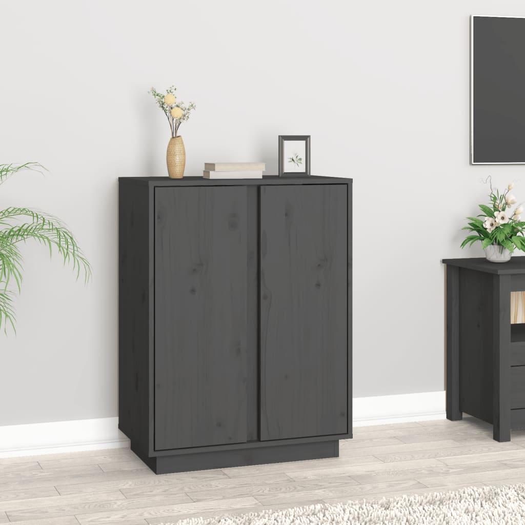 Skænk 60x35x80 cm massivt fyrretræ grå