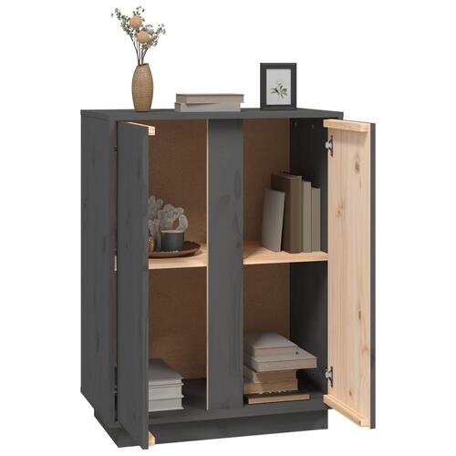 Skænk 60x35x80 cm massivt fyrretræ grå