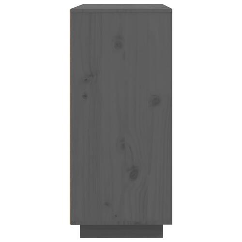 Skænk 60x35x80 cm massivt fyrretræ grå