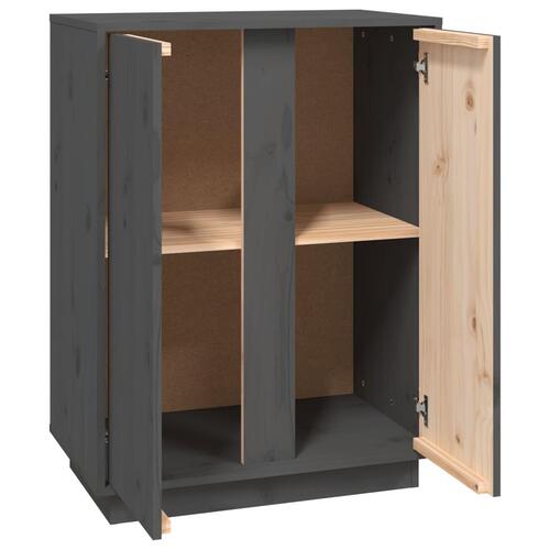 Skænk 60x35x80 cm massivt fyrretræ grå