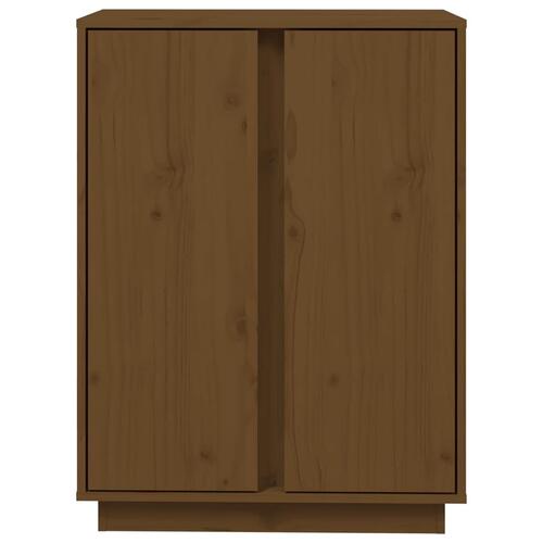 Skænk 60x35x80 cm massivt fyrretræ gyldenbrun