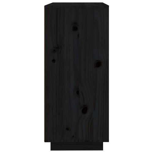 Skænk 60x35x80 cm massivt fyrretræ sort