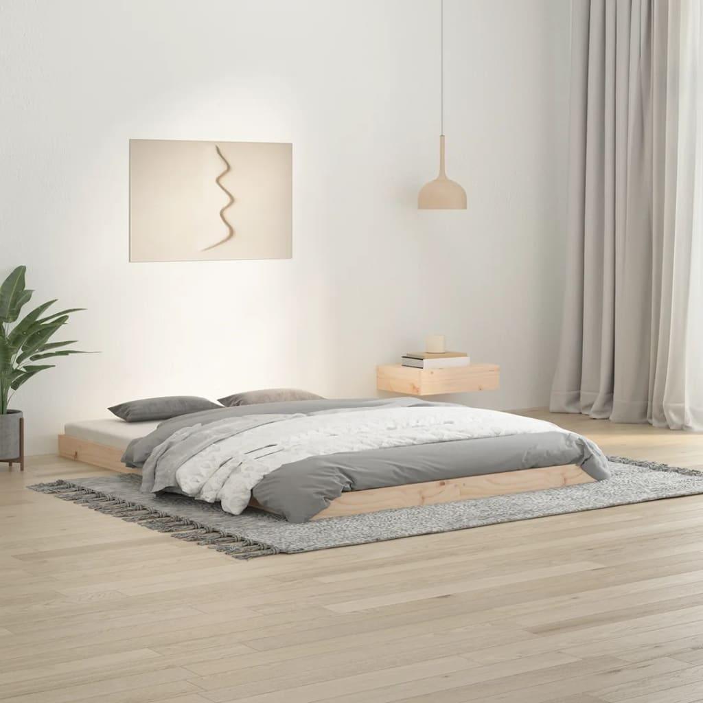 Sengeramme 135x190 cm massivt fyrretræ
