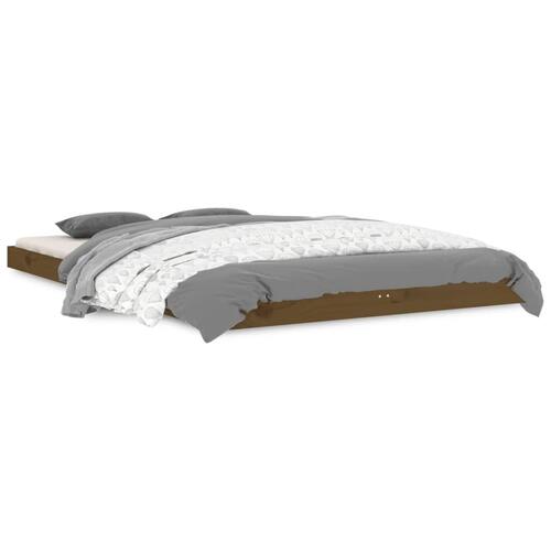 Sengeramme 120x190 cm Small Double massivt fyrretræ gyldenbrun