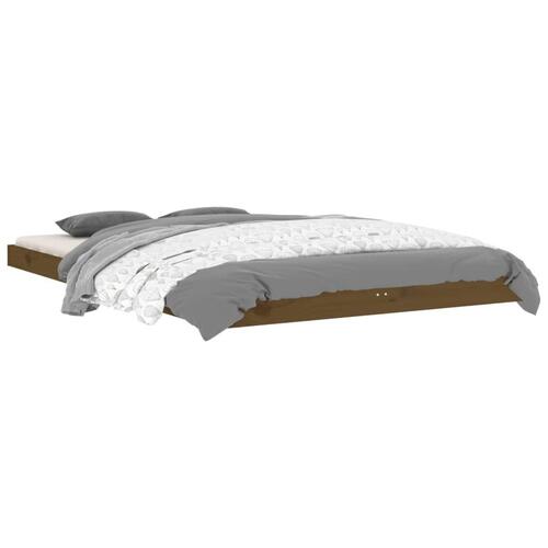 Sengeramme 120x190 cm Small Double massivt fyrretræ gyldenbrun