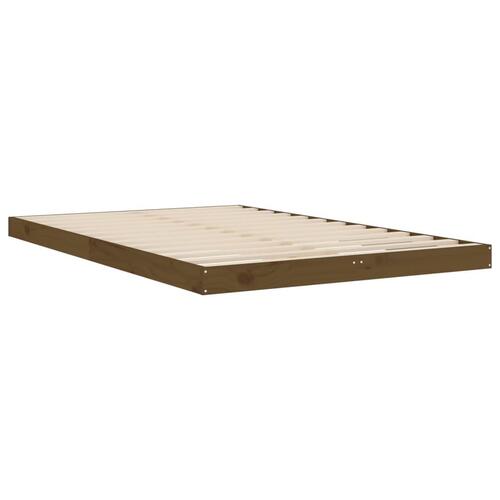 Sengeramme 120x190 cm Small Double massivt fyrretræ gyldenbrun
