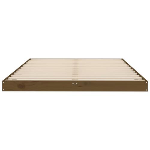 Sengeramme 120x190 cm Small Double massivt fyrretræ gyldenbrun