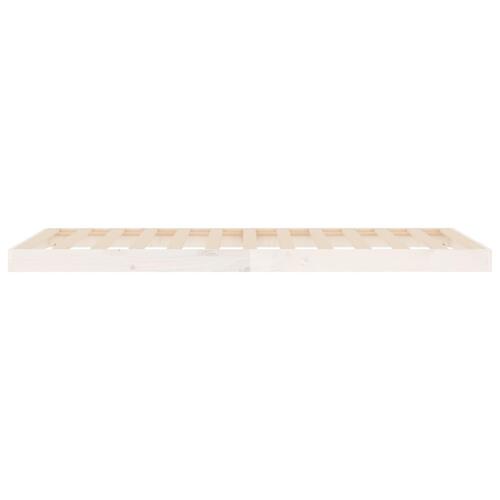 Sengeramme 90x190 cm massivt fyrretræ hvid