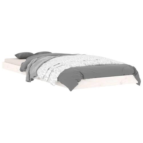 Sengeramme 75x190 cm Small Single massivt fyrretræ hvid