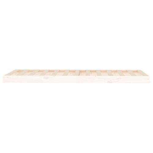 Sengeramme 75x190 cm Small Single massivt fyrretræ hvid