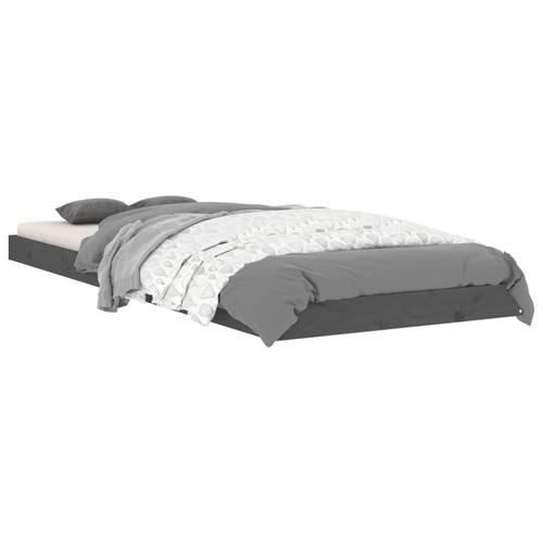 Sengeramme 75x190 cm Small Single massivt fyrretræ grå