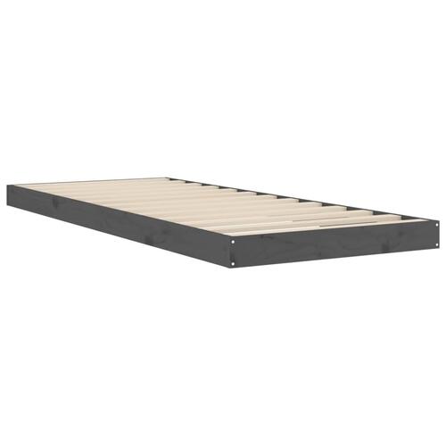 Sengeramme 75x190 cm Small Single massivt fyrretræ grå