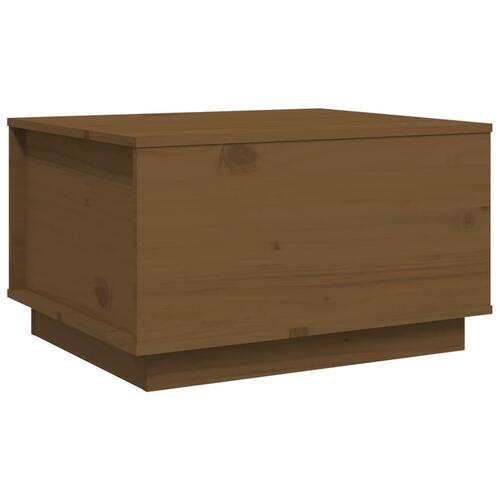 Sofabord 60x50x35 cm massivt fyrretræ gyldenbrun