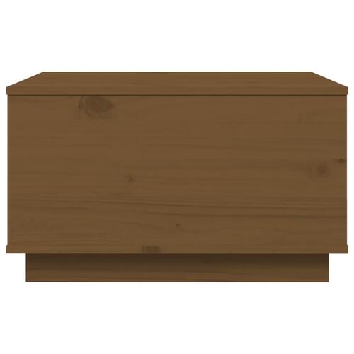 Sofabord 60x50x35 cm massivt fyrretræ gyldenbrun