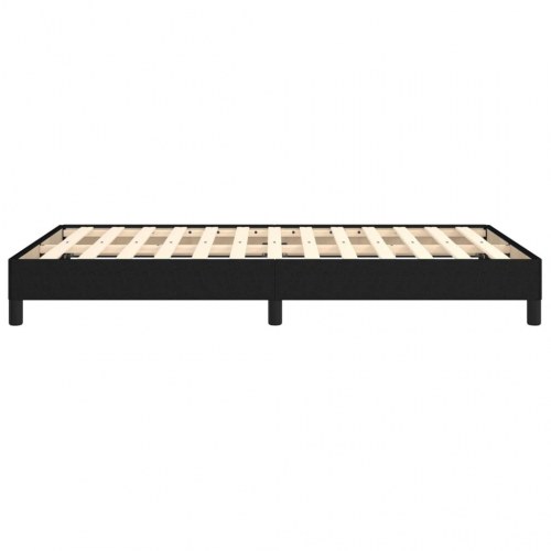 Sengeramme i stof - sort 120 × 200 cm (uden madras)