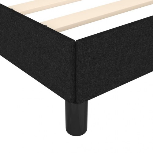 Sengeramme i stof - sort 120 × 200 cm (uden madras)