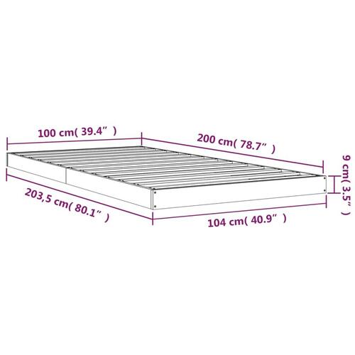 Sengeramme 100x200 cm massivt fyrretræ