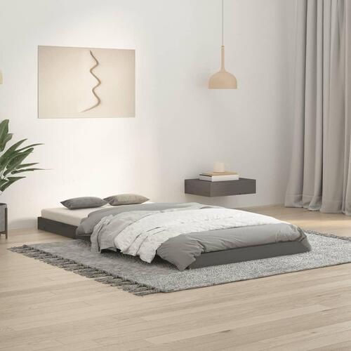 Sengeramme 90x190 cm Single massivt fyrretræ grå
