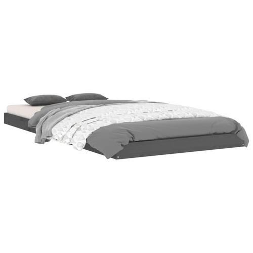Sengeramme 90x190 cm Single massivt fyrretræ grå