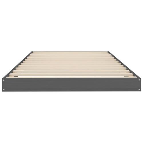 Sengeramme 90x190 cm Single massivt fyrretræ grå