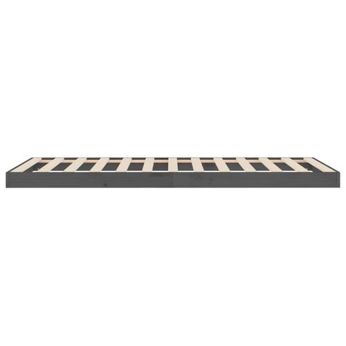 Sengeramme 90x190 cm Single massivt fyrretræ grå