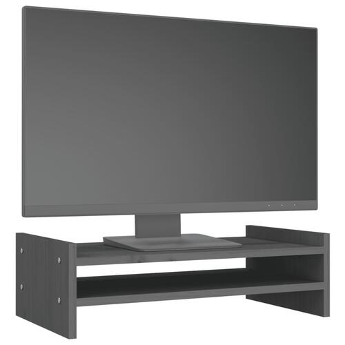 Skærmholder 50x27x15 cm massivt fyrretræ grå