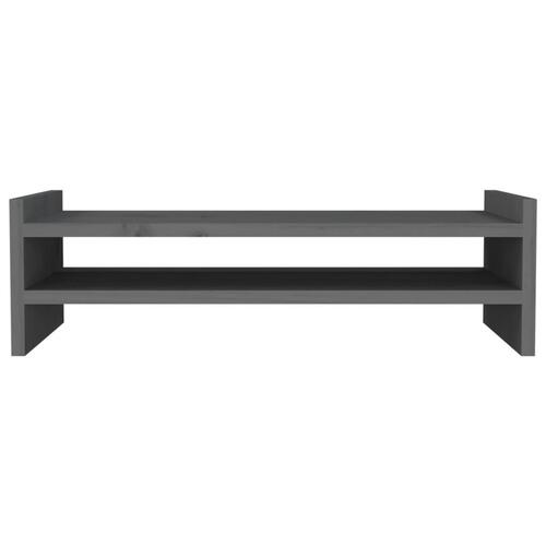 Skærmholder 50x27x15 cm massivt fyrretræ grå