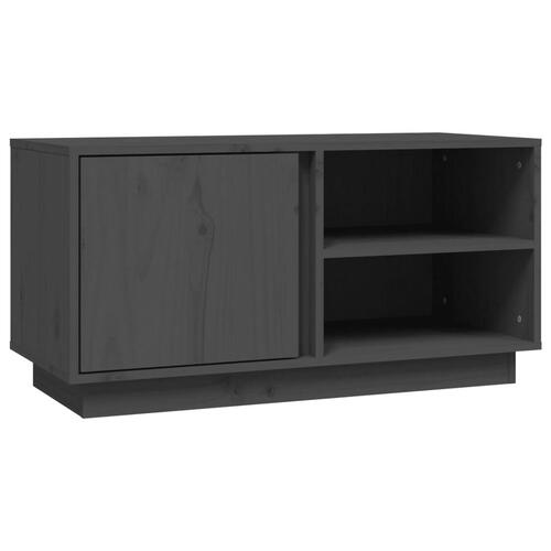 Tv-bord 80x35x40,5 cm massivt fyrretræ grå