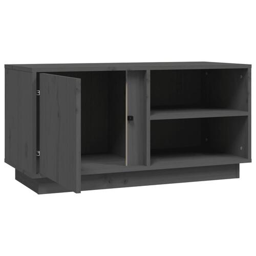 Tv-bord 80x35x40,5 cm massivt fyrretræ grå