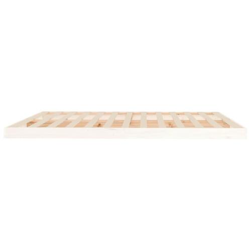 Sengeramme 180x200 cm massivt fyrretræ hvid