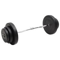 Curl-vægtstang med skiver 60 kg